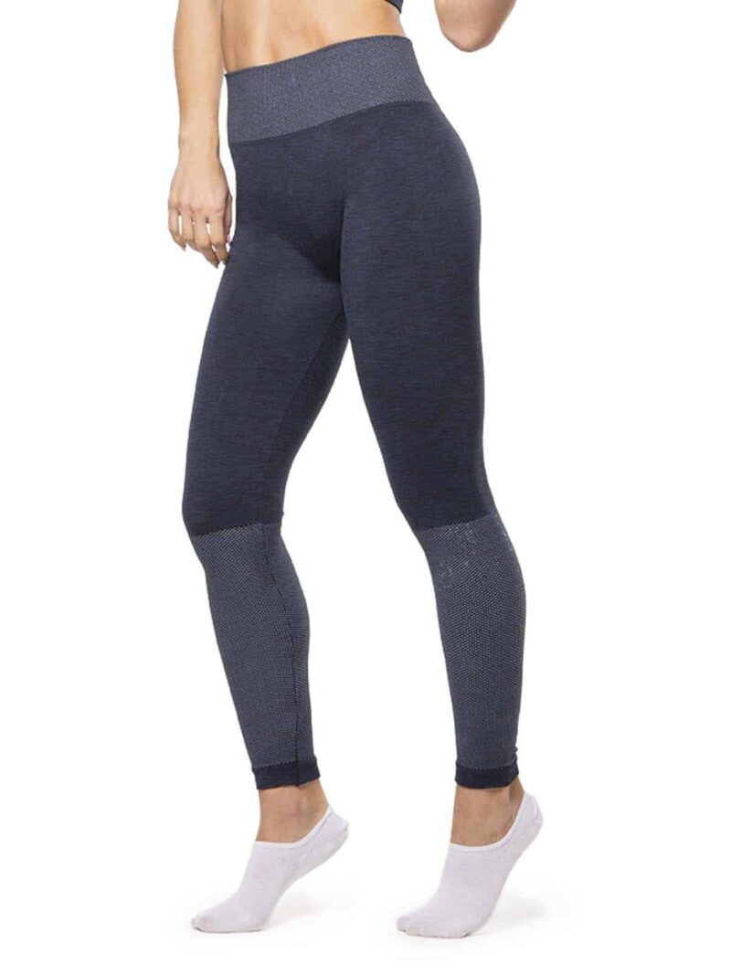 Calza Chupin Melange Mix Azul Cocot 5222