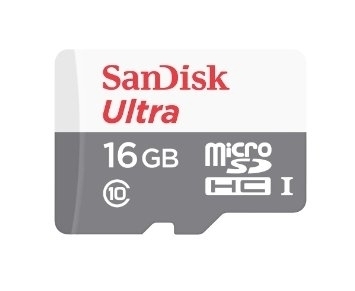 Tarjeta microSDHC microSDHC Sandisk 16GB Clase 10 c/adaptador 80 MB/s