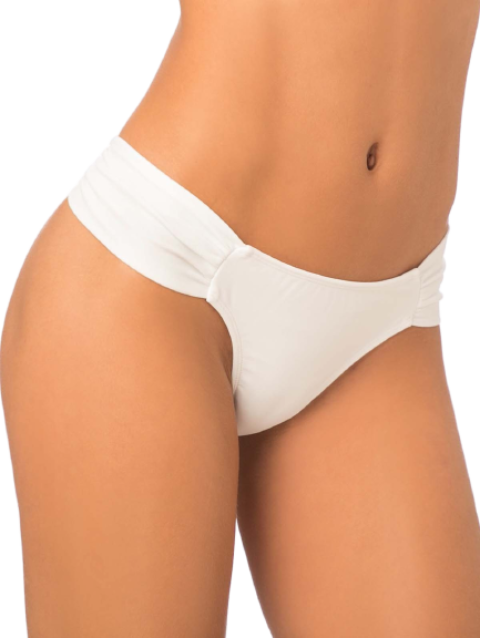 Bombacha Cola Less Con Frunce Blanco Cocot 12530
