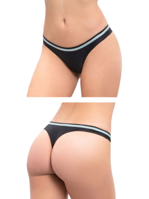 Tanga Colaless Rayas Negro Cocot 12761