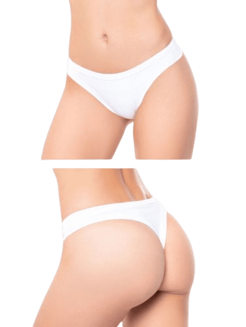 Tanga Colaless con Collareta Ancha Blanco Cocot 12771
