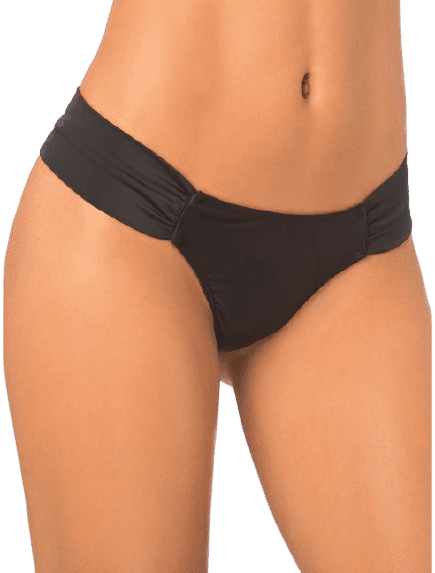 Bombacha Cola Less Con Frunce Negro Cocot 12530