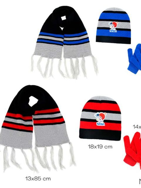 Set X3 De Invierno Rayado NASA Infantil Varios Colores 13923