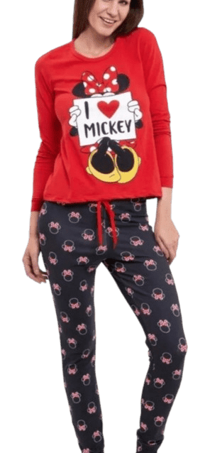 Pijama Mujer Mickey Manga Larga Cocot 20105