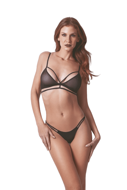 Conjunto Triangulo Con Micro Tanga Negro Cocot 5323