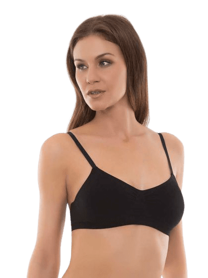 Corpiño Triángulo Algodón Y Lycra Sin Costura Negro Cocot 5535 - Imagen 3
