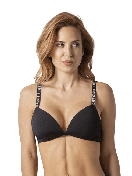 Corpiño Triángulo armado microfibra Love Negro Cocot 5588