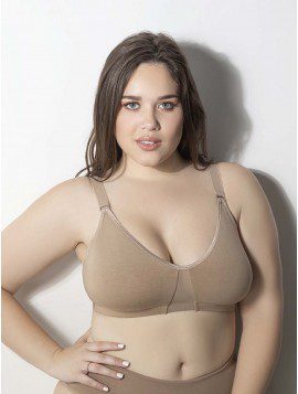 Corpiño Elegance algodón lycra Avellana Cocot 6005