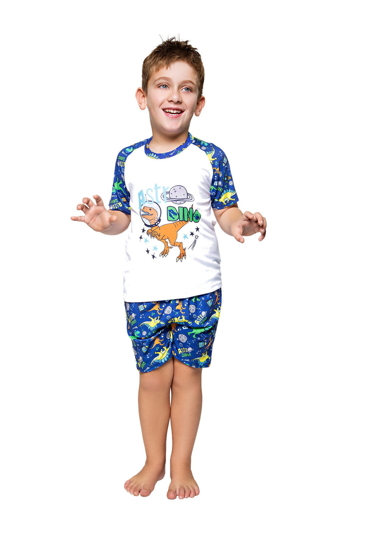 Pijama Musculosa Nino Astro Dino Azul Francia Cocot 11746