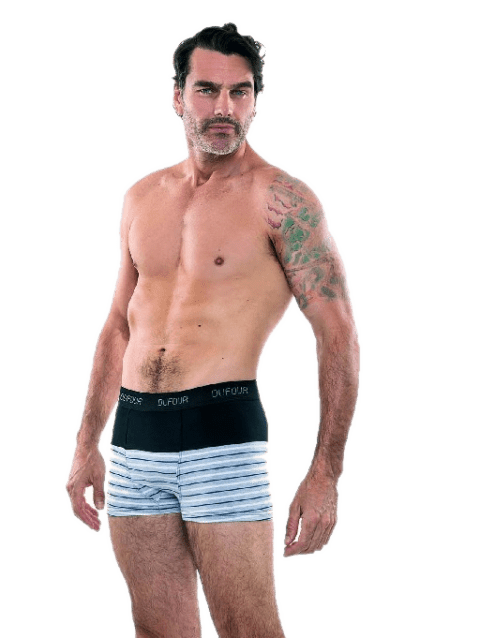 Boxer Combinado Rayas Negro o Melange Cocot 11842