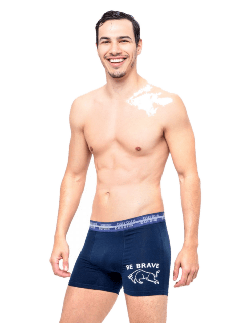 Boxer De Algodon Lycra Estampado Tattoo Negro o Melange o Azul Marino o Bordo Cocot 11851