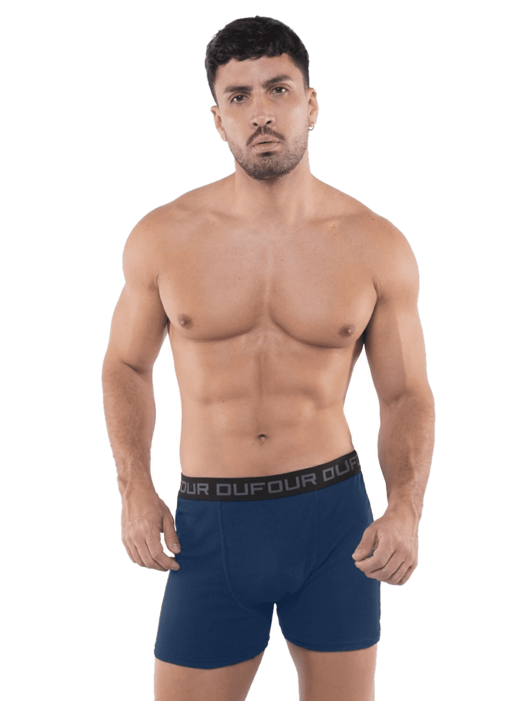 Boxer Elastico Ancho Negro o Melange o Bordo o Azul Francia Dufour 12052