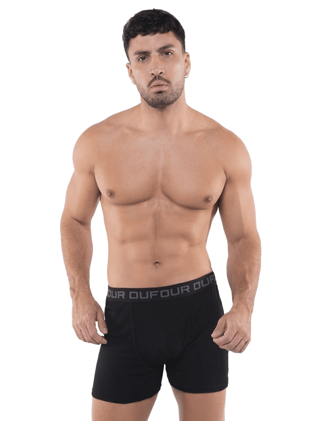 Boxer Elastico Ancho Negro o Melange o Bordo o Azul Francia Dufour 12052