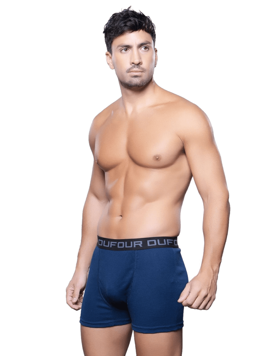 Boxer Elastico Ancho Negro o Melange o Bordo o Azul Francia Dufour 12052