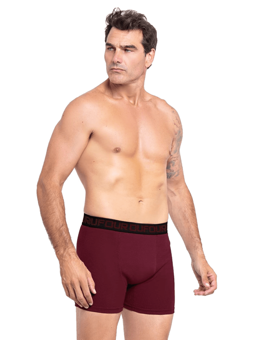 Boxer Elastico Ancho Negro o Melange o Bordo o Azul Francia Dufour 12052