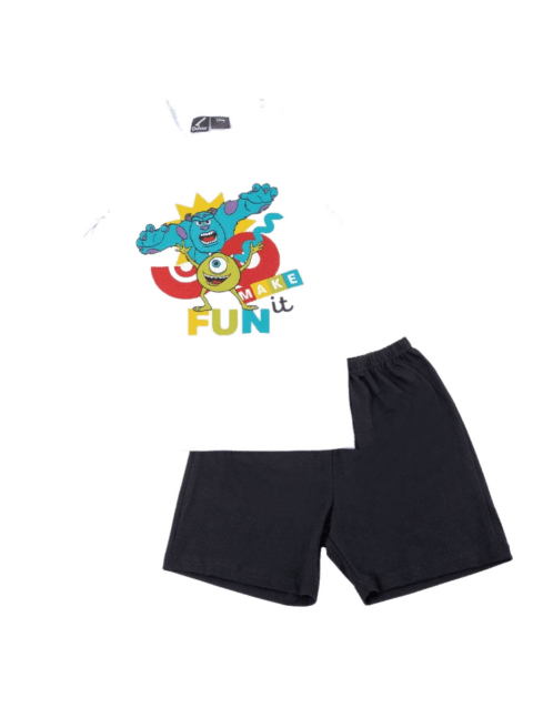 Pijama M/Corta Monster Blanco Cocot 20512