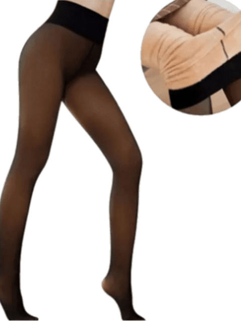Pantymedia Abrigo C/Peluche Negro o Tostado (34) Cocot 3189