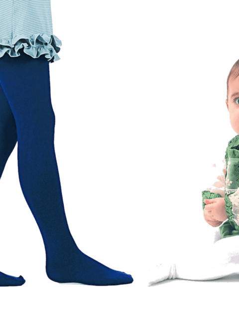 Panty Infantil Algodon Lisa Blanco o Azul Marino Cocot 3560