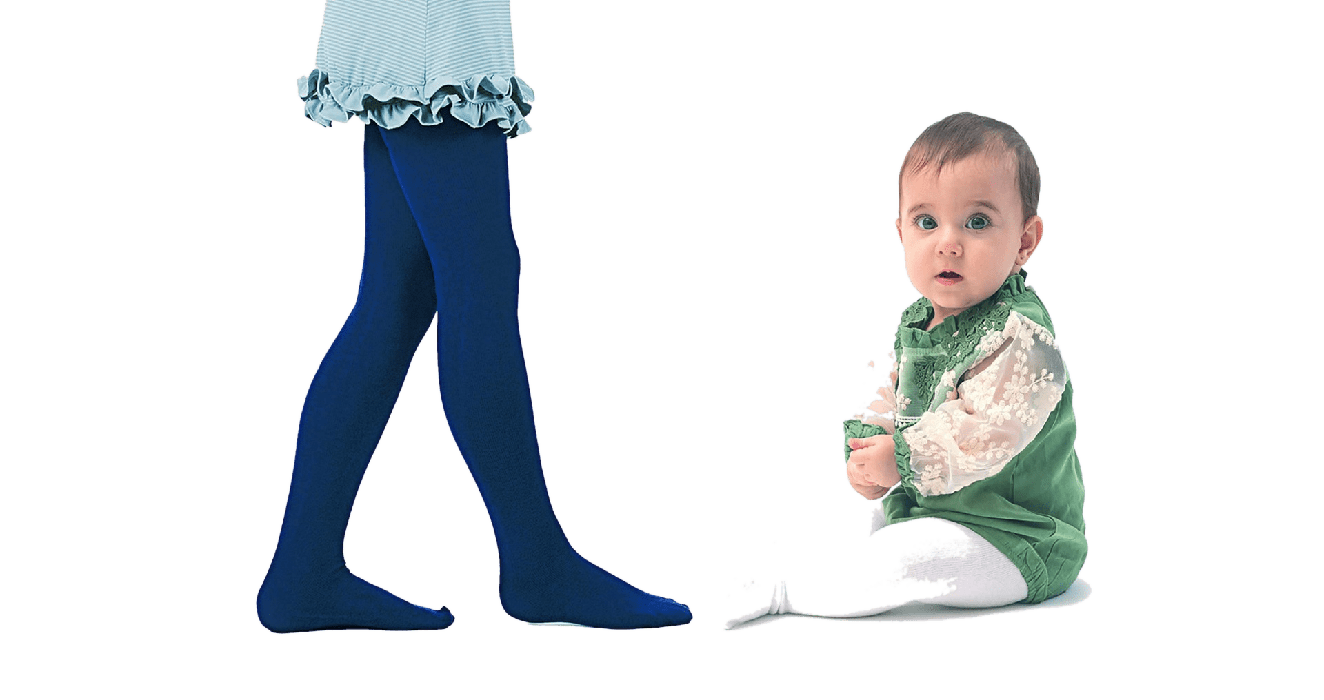 Panty Infantil Algodon Lisa Blanco o Azul Marino Cocot 3560