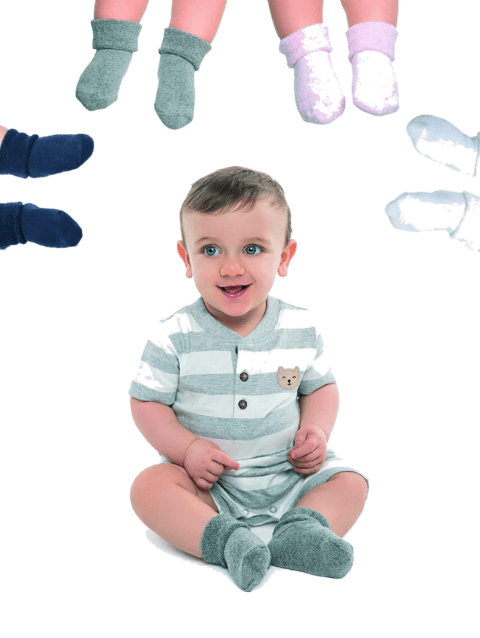 Soquete Bebe C/Toalla Liso X3 Surtido Cocot 3660