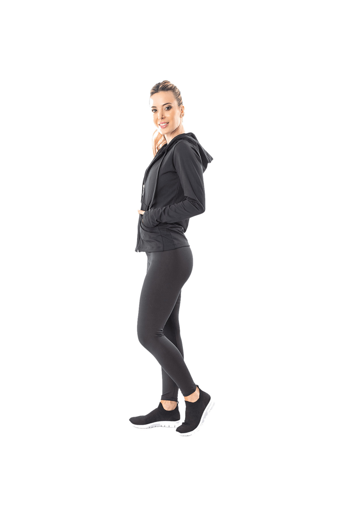Campera Basica Frizada Negro Cocot 5297 - Imagen 2
