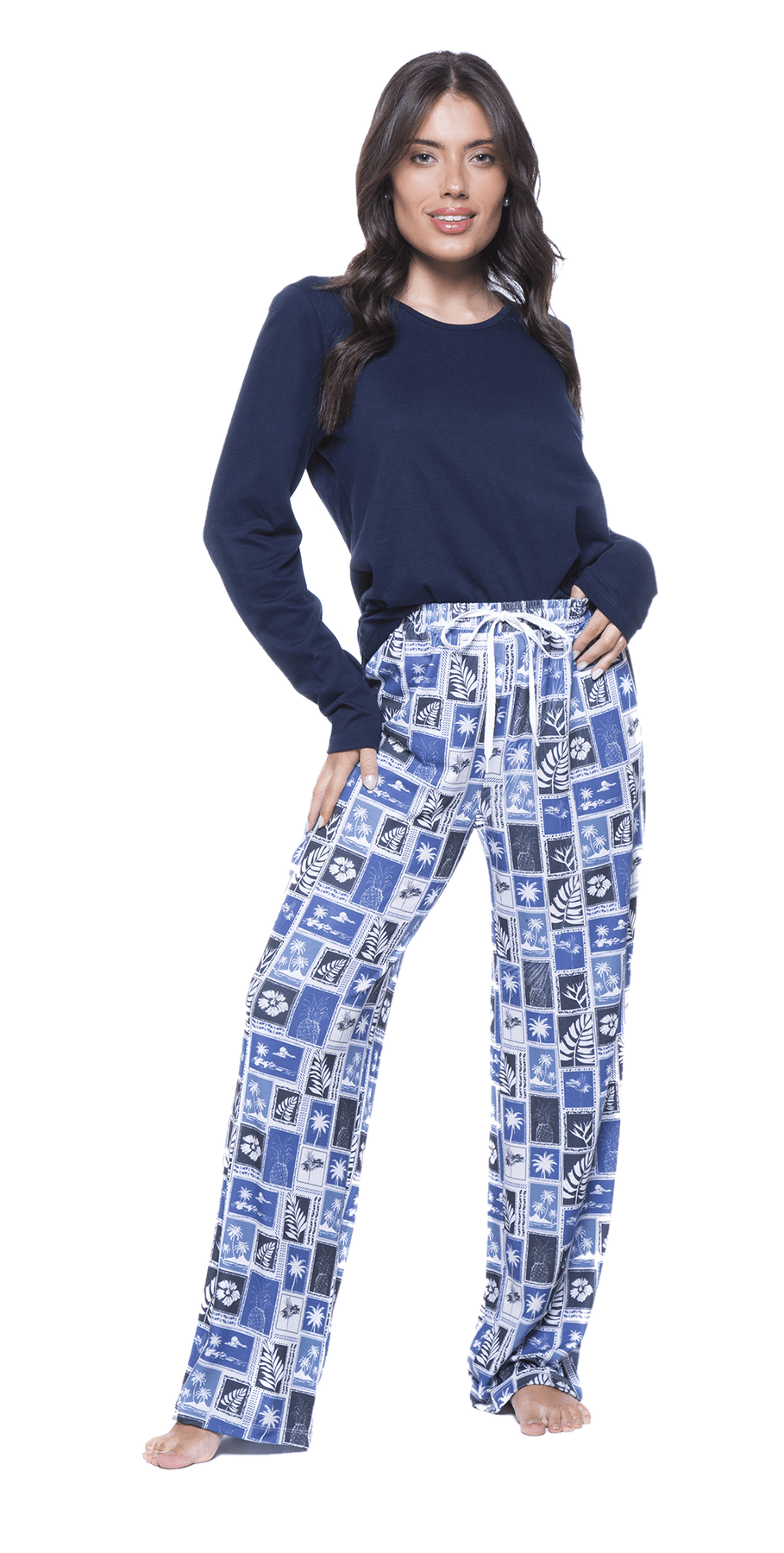 Pijama Palmera Azul Marino Cocot 7454