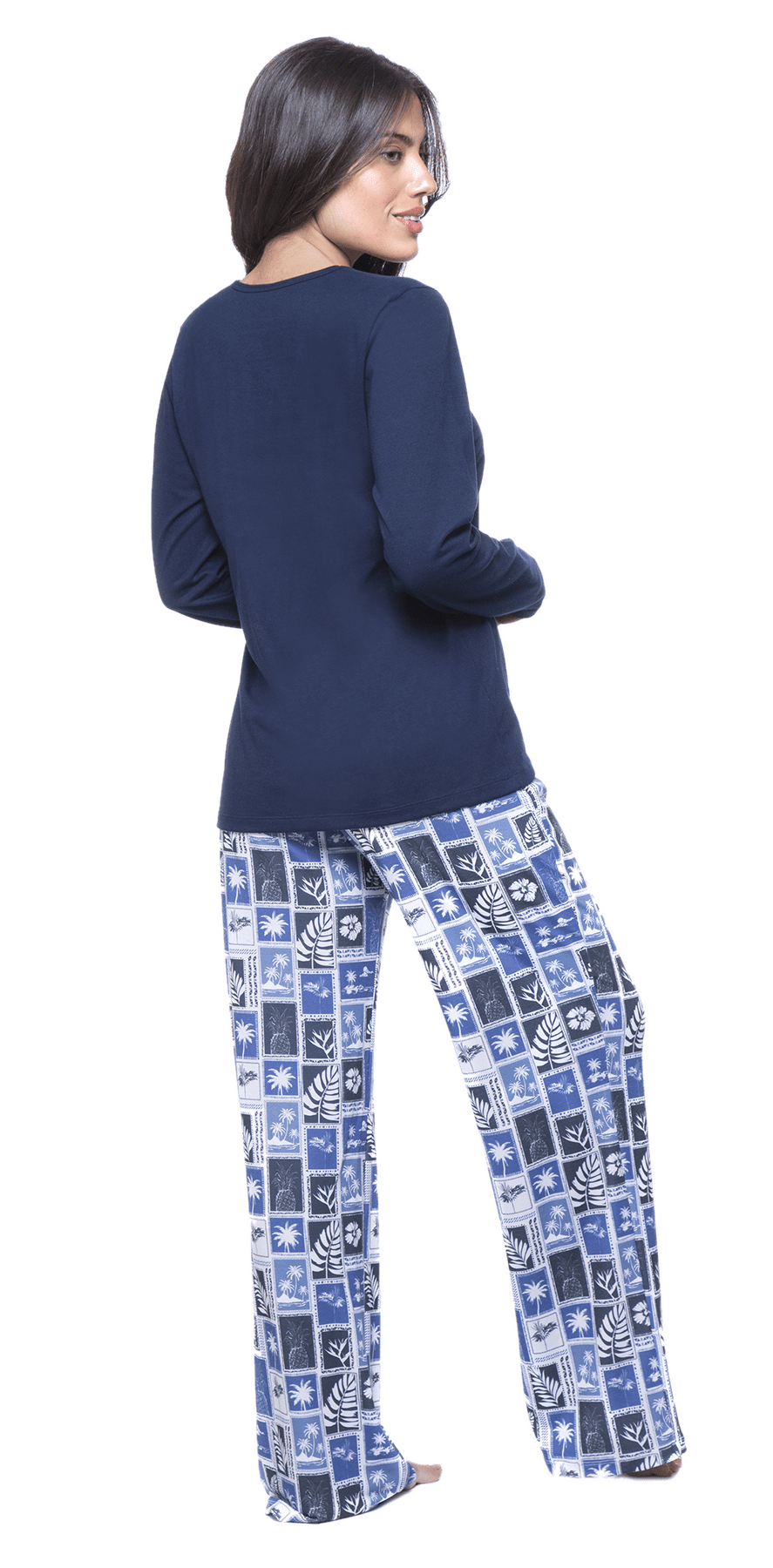 Pijama Palmera Azul Marino Cocot 7454 - Imagen 2