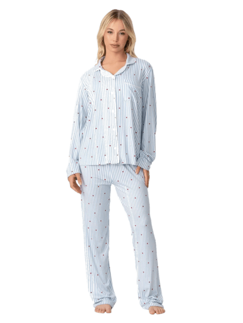 Pijama Camisero Estampado Leopardo o Rayado 26 Cocot 7471