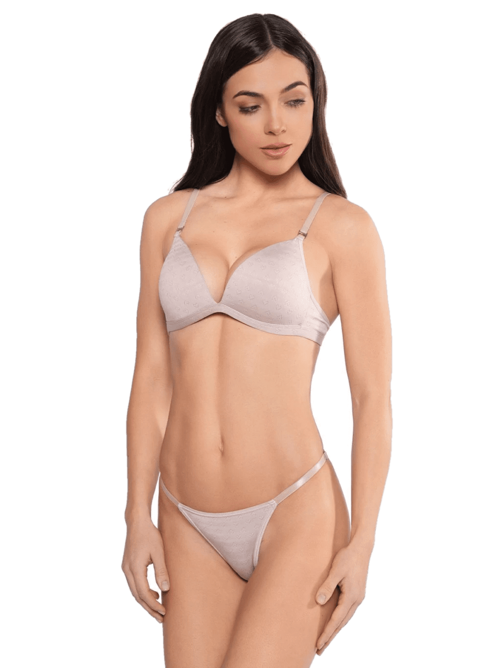 Tanga Colaless Microfibra Corazon Negro o Blanco o Avellana (32) Cocot 9026 - Imagen 7