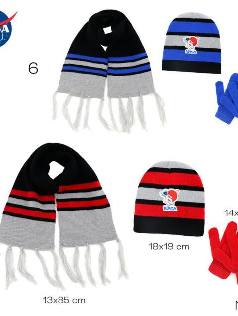 Set X3 De Invierno Rayado NASA Infantil Varios Colores 13923