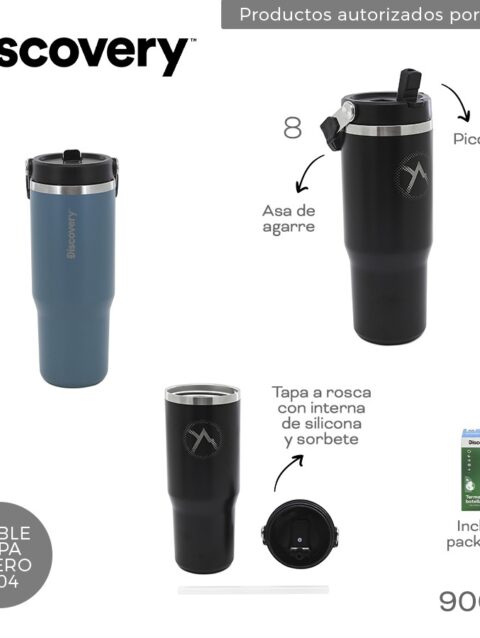 Vaso Termico 900ML Discovery Negro 16448E