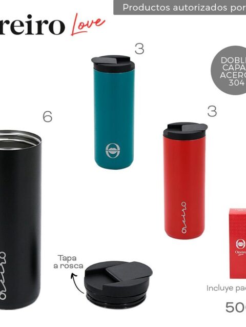 Vaso Termico 500ML Las Oreiro Varios Colores 18387B