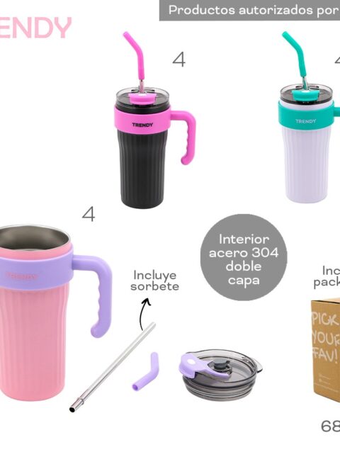 Vaso Termico 680ML Trendy Varios Colores 18440B