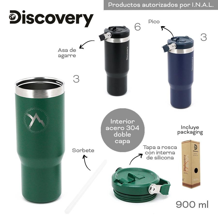 Vaso Termico 900ml Discovery Varios Colores 18492