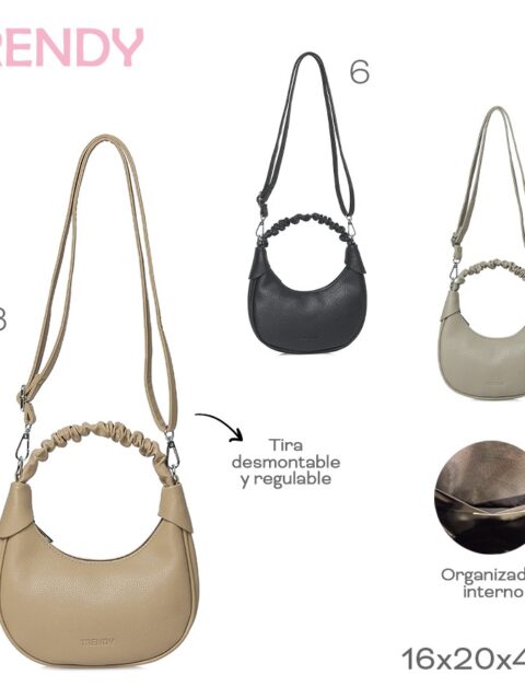 Bandolera Cartera Trendy Varios Colores 18852