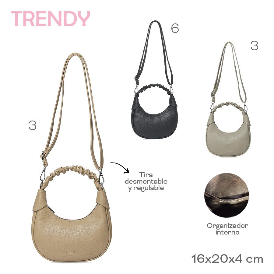 Bandolera Cartera Trendy Varios Colores 18852