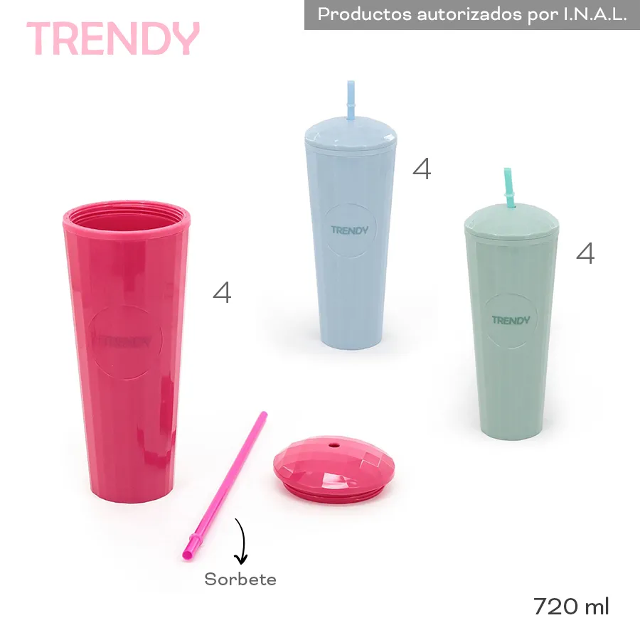 Vaso Trendy Varios Colores 19019