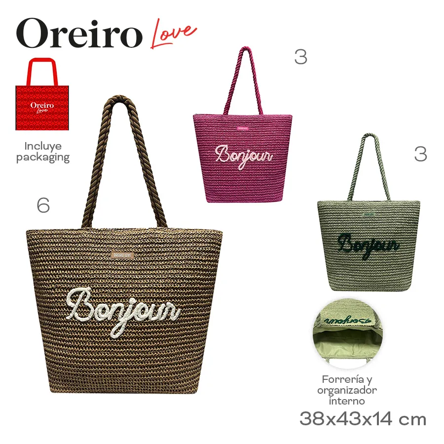 Beach Bag Oreiro Love Varios Colores 28878