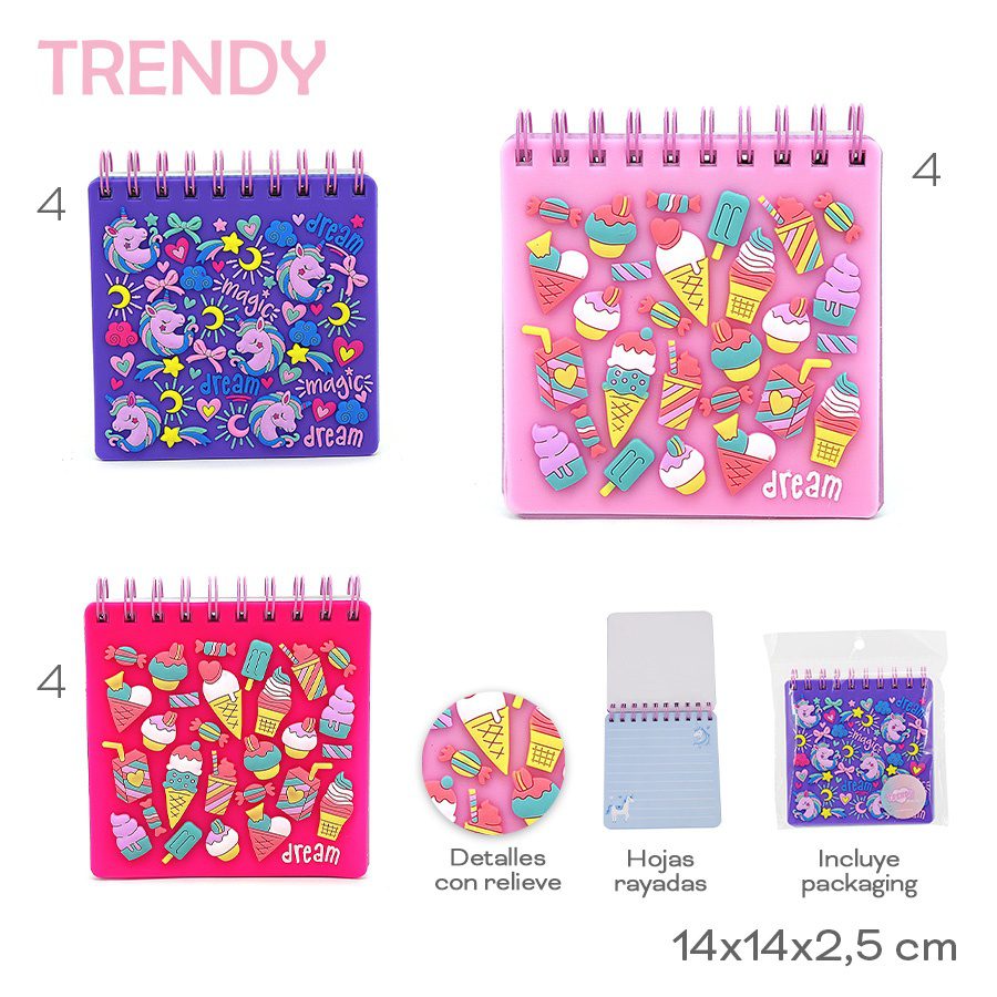 Anotadores Trendy Varios Colores 30605