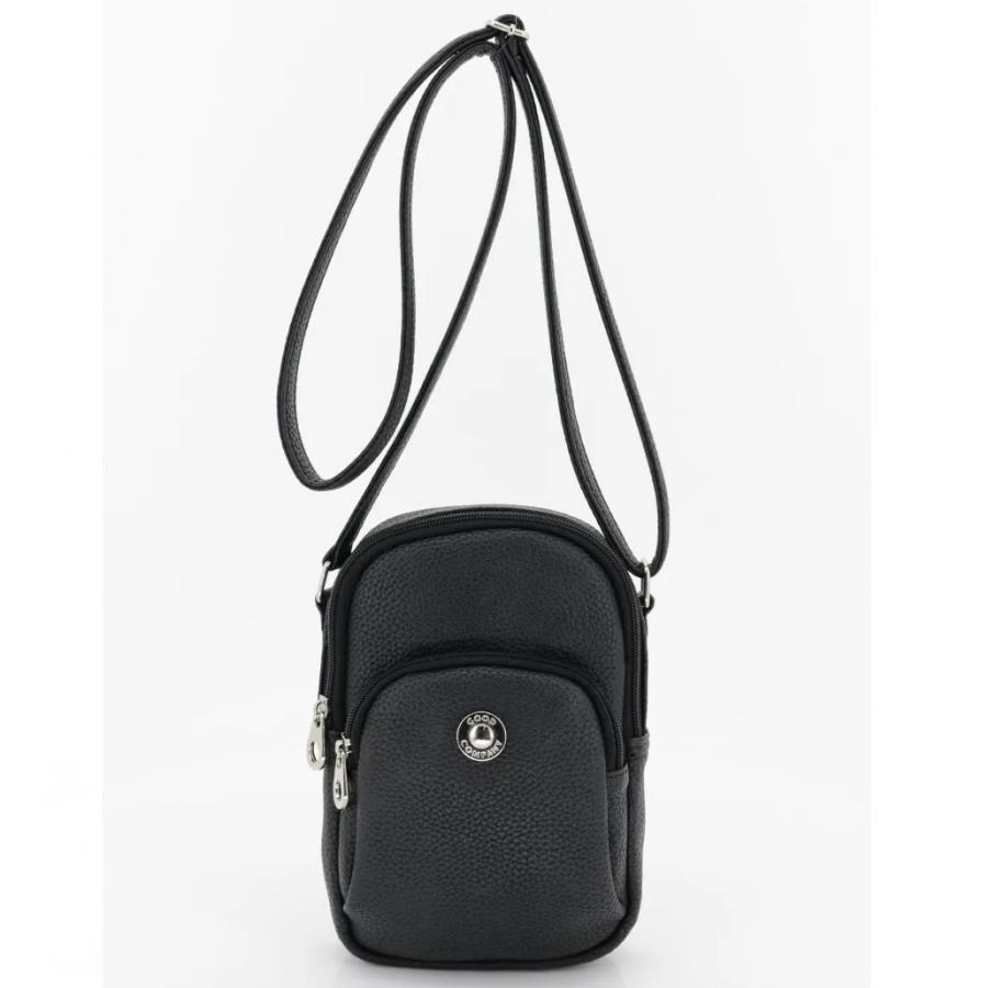 Bandolera Porta Celular Ecocuero Good Company Negro 1959