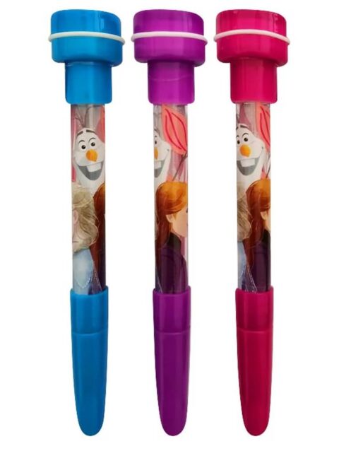 Boligrafo con Sello y Burbujero Frozen Cresko Varios Colores FA253