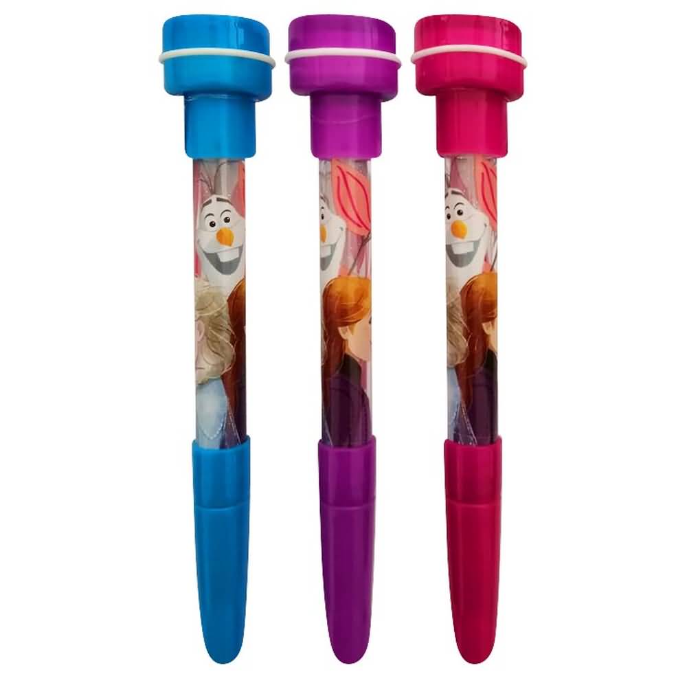 Boligrafo con Sello y Burbujero Frozen Cresko Varios Colores FA253