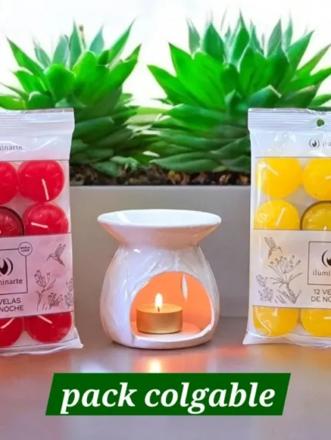 Velas De Noche x 12 Unid Aromanza Varios Colores 004J