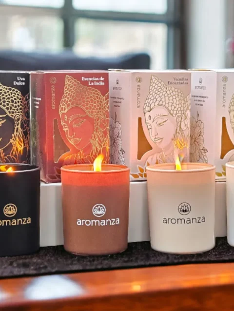 Vela Aromatica Premium Aromanza Varios Colores 102X