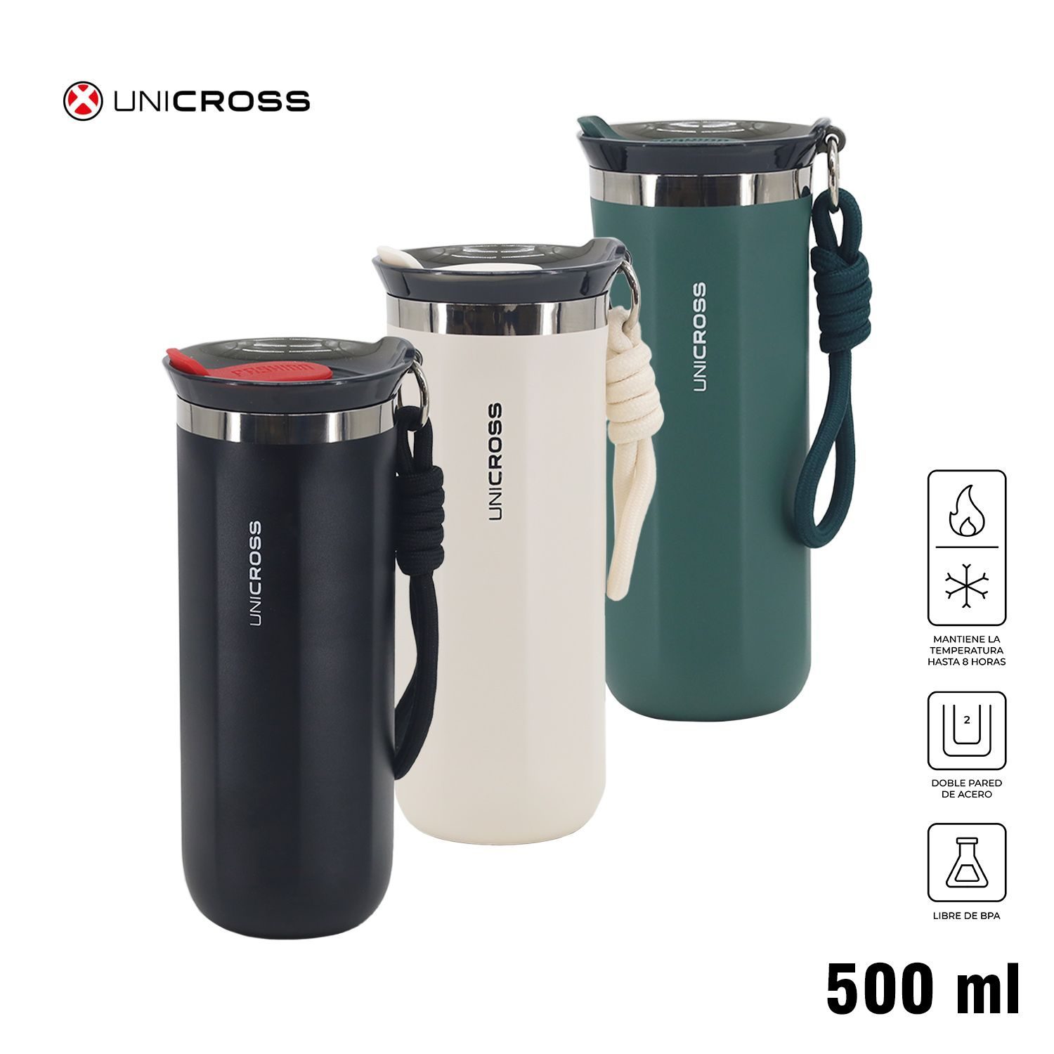 Vaso Termico 500ML Unicross Varios Colores 62.X1818