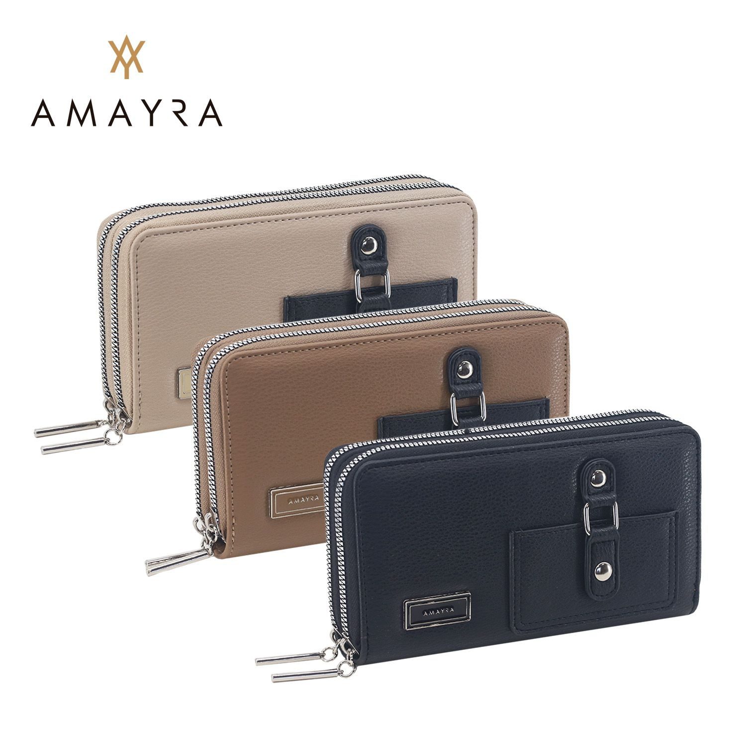 Billetera 2 Cierres Amayra Beige 67.3500020