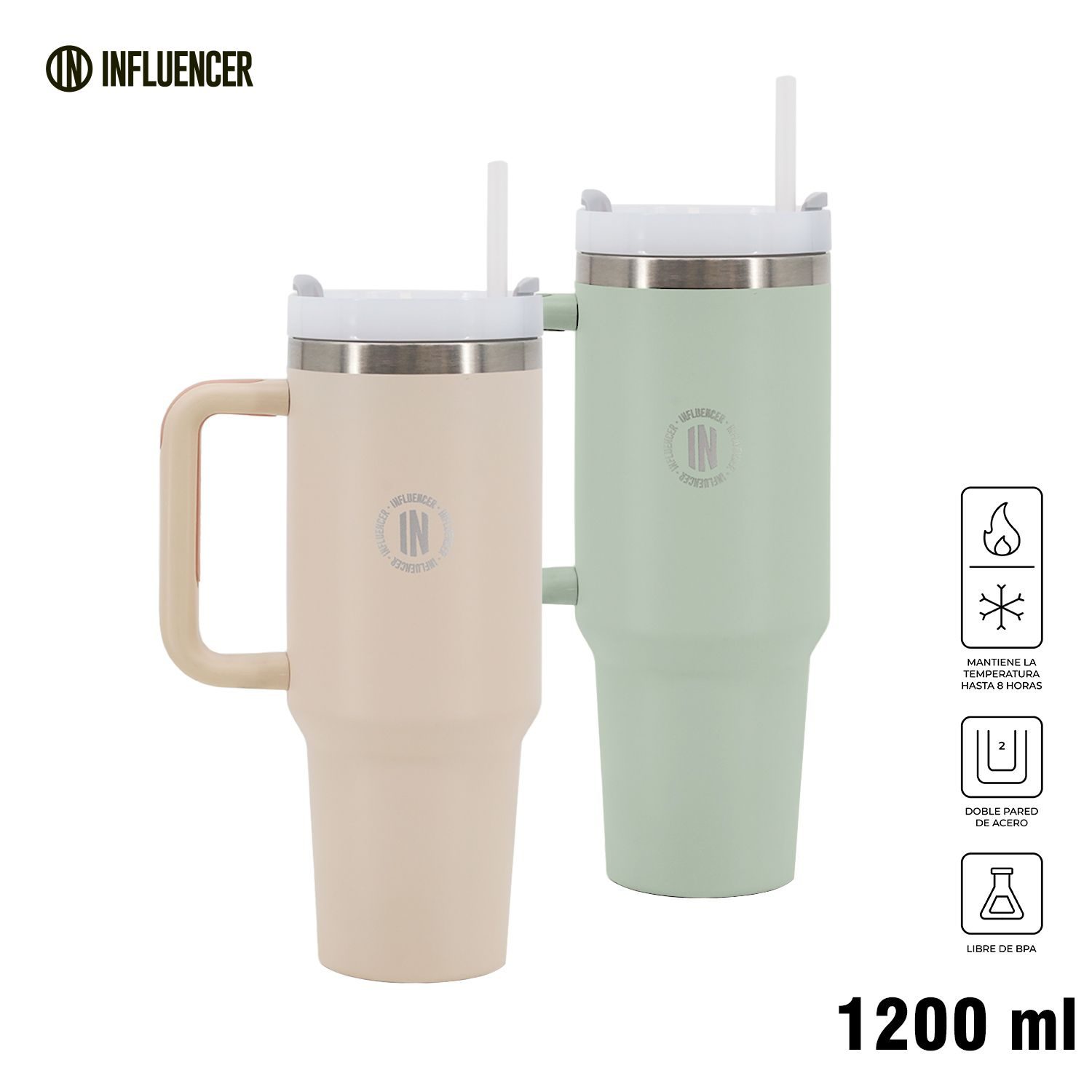 Vaso Termico 1200ML Influencer Aqua 68.X1814